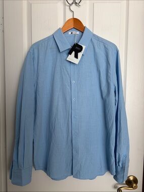 RUNCATI - Light Blue Men's Button-Up Shirt